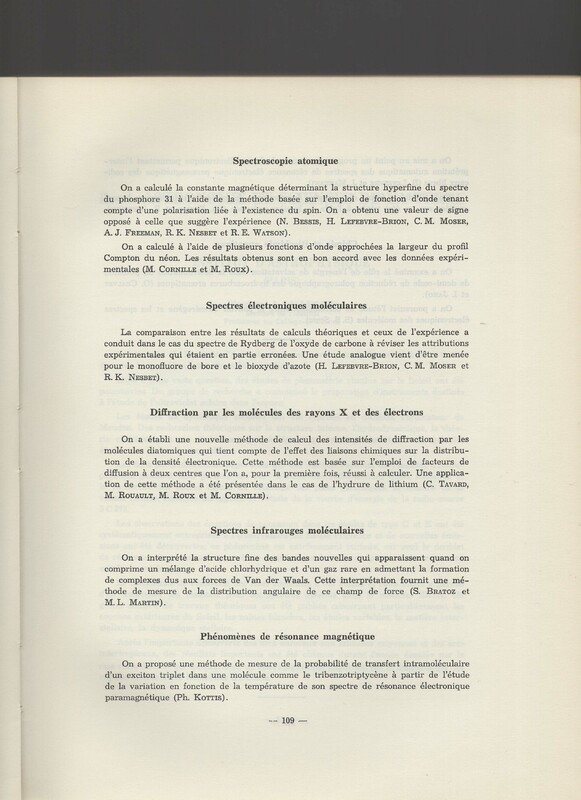 Rapport CNRS 1964-1965 Rapport CNRS 1964-1965