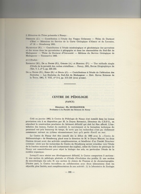 Rapport CNRS 1961-1962