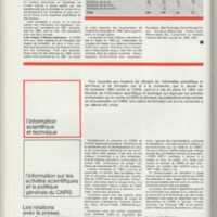 Rapport CNRS 1981-1982
