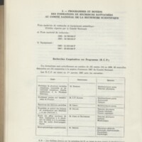 Rapport CNRS 1967