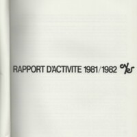 Rapport CNRS 1981-1982