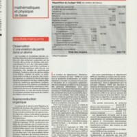 Rapport CNRS 1981-1982