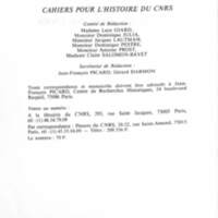 Cahiers pour l'histoire du CNRS 4