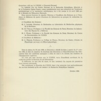 Rapport CNRS 1958-1959