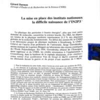 Cahiers pour l'histoire du CNRS 10