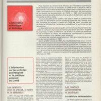 Rapport CNRS 1983