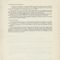 Rapport CNRS 1969