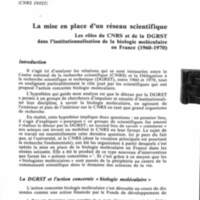 Cahiers pour l'histoire du CNRS 7