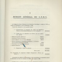 Rapport CNRS 1967