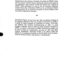 Cahiers pour l'histoire du CNRS 8