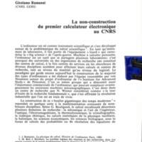 Cahiers pour l'histoire du CNRS 4