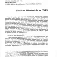 Cahiers pour l'histoire du CNRS 4