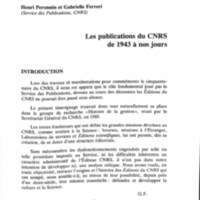 Cahiers pour l'histoire du CNRS 10