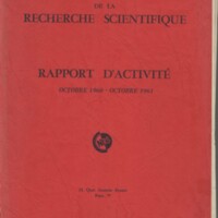 Rapport CNRS 1960-1961