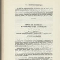 Rapport CNRS 1964-1965