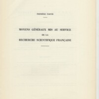 Rapport CNRS 1961-1962