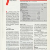 Rapport CNRS 1984