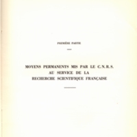 Rapport CNRS 1956-1957
