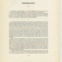 Rapport CNRS 1961-1962