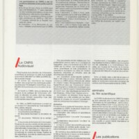 Rapport CNRS 1984