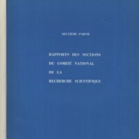 Rapport CNRS 1967