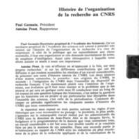 Cahiers pour l'histoire du CNRS 6