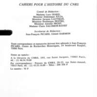 Cahiers pour l'histoire du CNRS 8