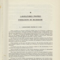 Rapport CNRS 1969