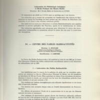 Rapport CNRS 1961-1962