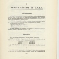 Rapport CNRS 1961-1962