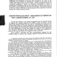 Cahiers pour l'histoire du CNRS 7