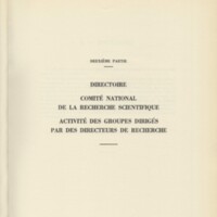 Rapport CNRS 1963-1964