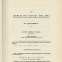Rapport CNRS 1963-1964