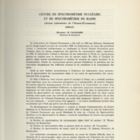 Rapport CNRS 1961-1962