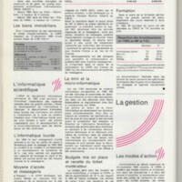 Rapport CNRS 1985