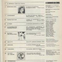 Le courrier du CNRS 7