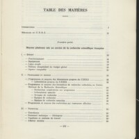 Rapport CNRS 1967