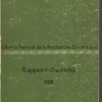 Rapport CNRS 1968
