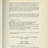 Rapport CNRS 1960-1961