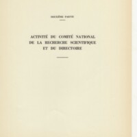 Rapport CNRS 1960-1961