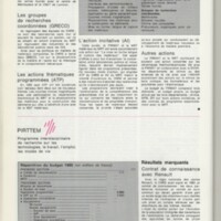 Rapport CNRS 1985