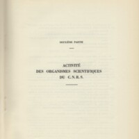 Rapport CNRS 1957-1958