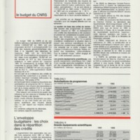 Rapport CNRS 1981-1982