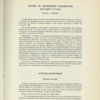 Rapport CNRS 1960-1961