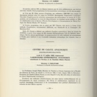 Rapport CNRS 1961-1962