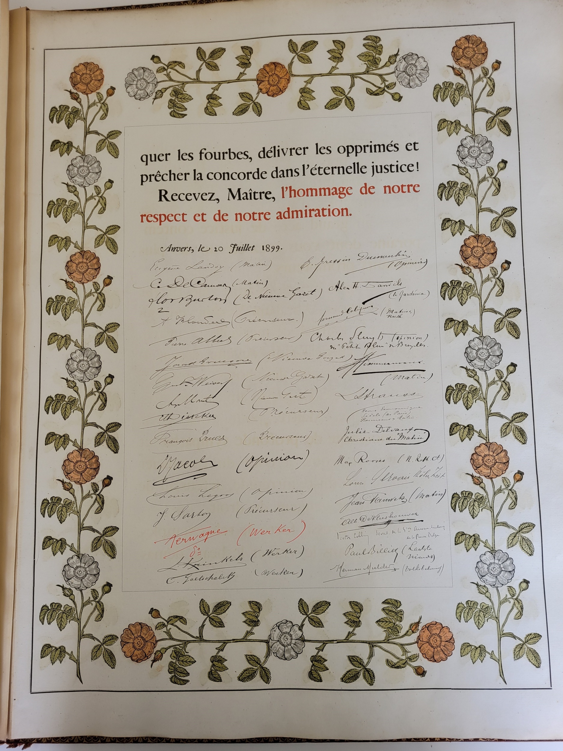 Signatures des journalistes anversois - 1