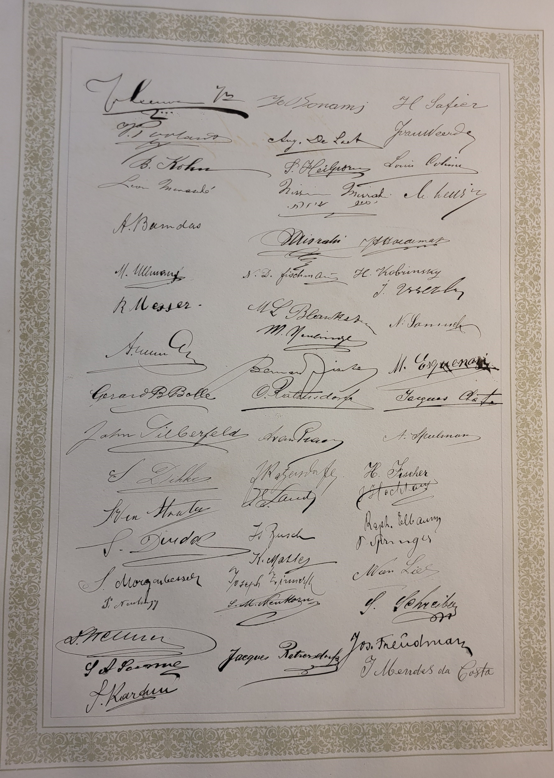 Signatures des ouvriers, employés et commerçants dans l’Industrie du diamant - 3 Signatures des ouvriers, employés et commerçants dans l’Industrie du diamant - 3