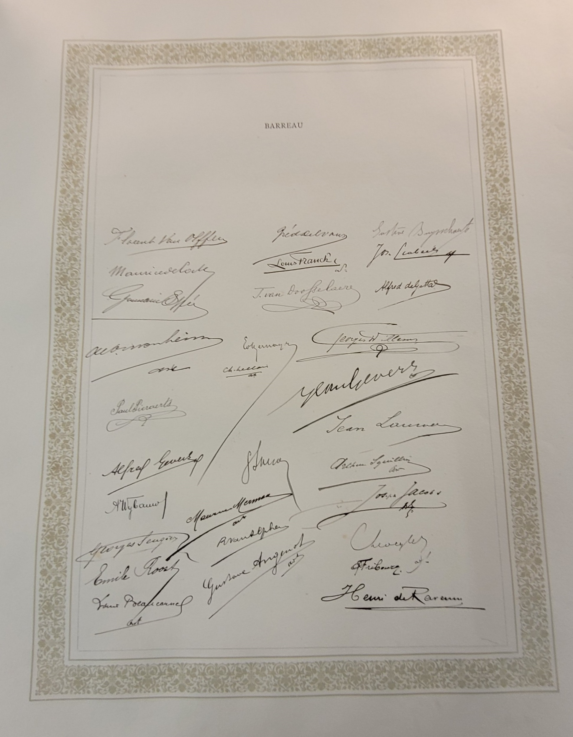 Signatures des membres du Barreau - 1
