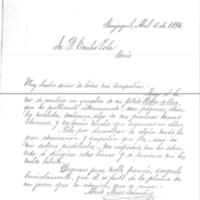 Lettre de Alberto Arias Sanchez à Émile Zola du 4 avril 1896