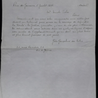 Lettre de Joao Gonçalves da Silva à Émile Zola du 1er juillet 1898
